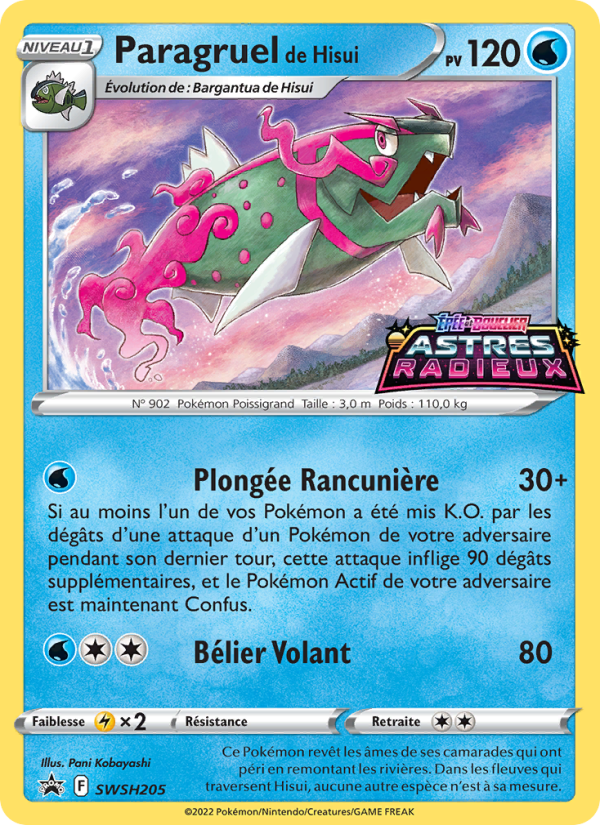 Paragruel de Hisui SWSH205 — Promo SWSH (French Pokémon TCG card)