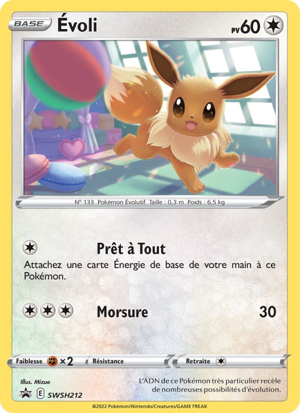 Évoli SWSH212 — Promo SWSH (French Pokémon TCG card)