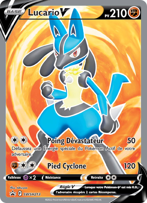 Lucario V SWSH213 — Promo SWSH (French Pokémon TCG card)