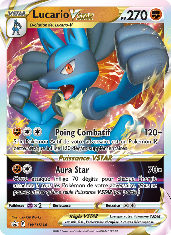 Lucario VSTAR SWSH214 — Promo SWSH (French Pokémon TCG card)