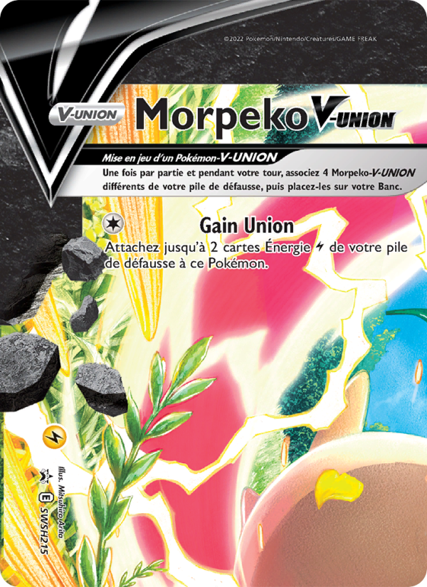 Morpeko V-UNION SWSH215 — Promo SWSH (French Pokémon TCG card)