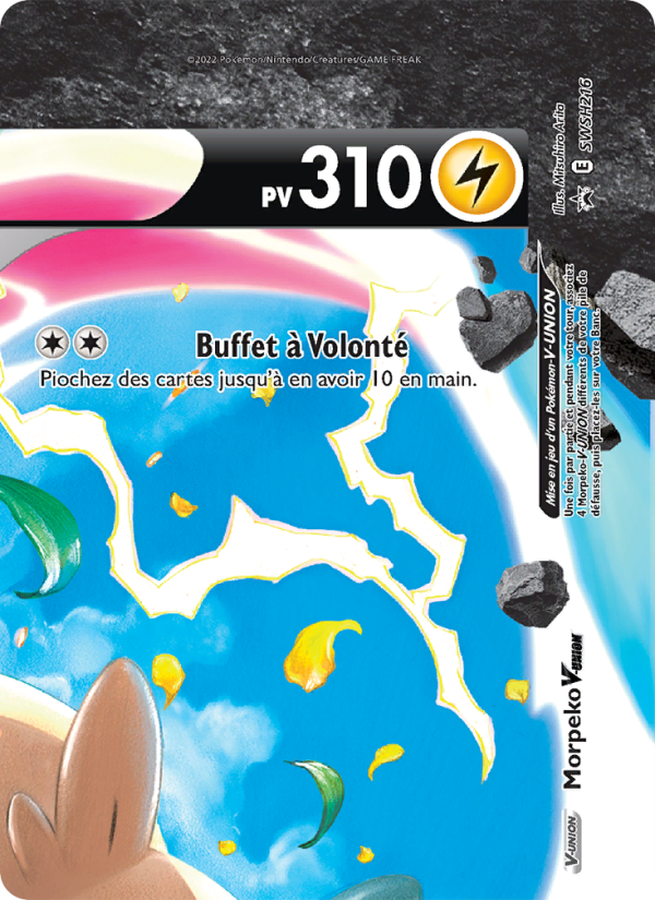 Morpeko V-UNION SWSH216 — Promo SWSH (French Pokémon TCG card)