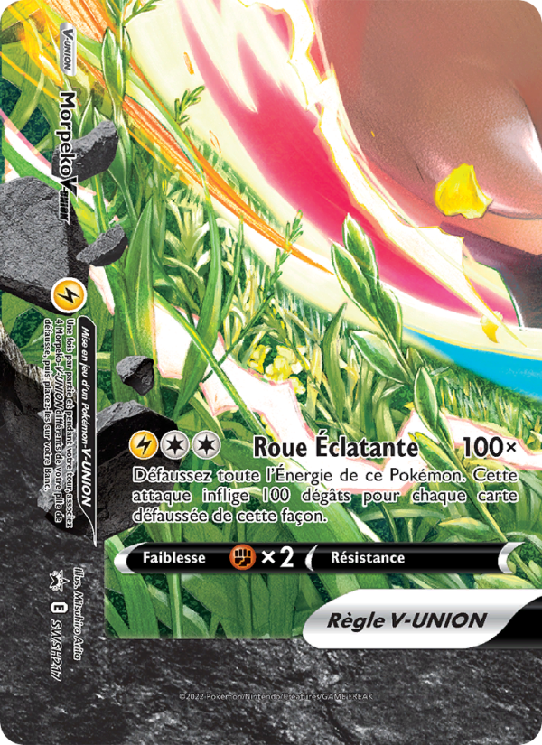 Morpeko V-UNION SWSH217 — Promo SWSH (French Pokémon TCG card)