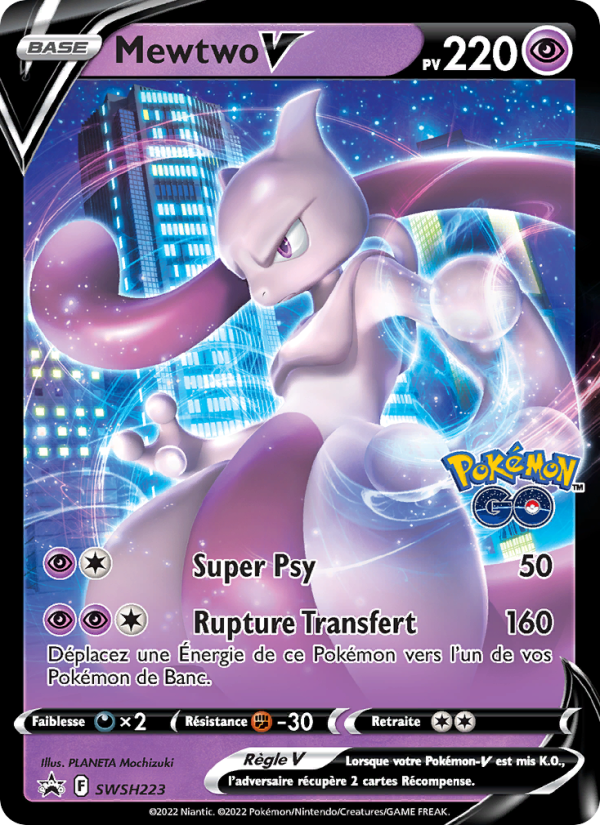 Mewtwo V SWSH223 — Promo SWSH (French Pokémon TCG card)