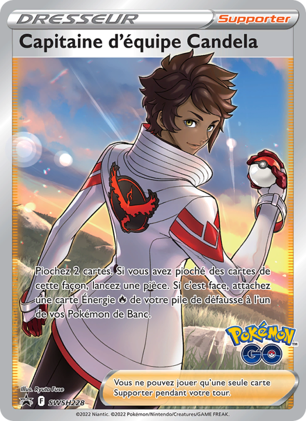 Capitaine d'équipe Candela SWSH228 — Promo SWSH (French Pokémon TCG card)