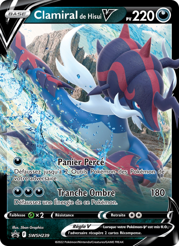 Clamiral de Hisui V SWSH239 — Promo SWSH (French Pokémon TCG card)