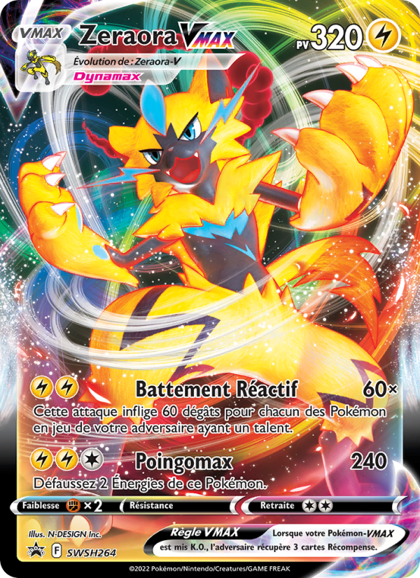 Zeraora VMAX SWSH264 — Promo SWSH (French Pokémon TCG card)
