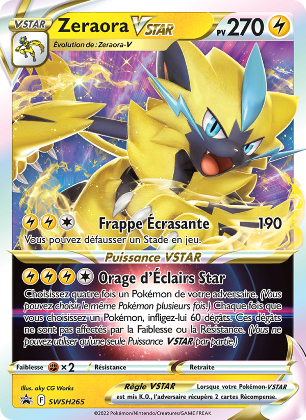 Zeraora VSTAR SWSH265 — Promo SWSH (French Pokémon TCG card)