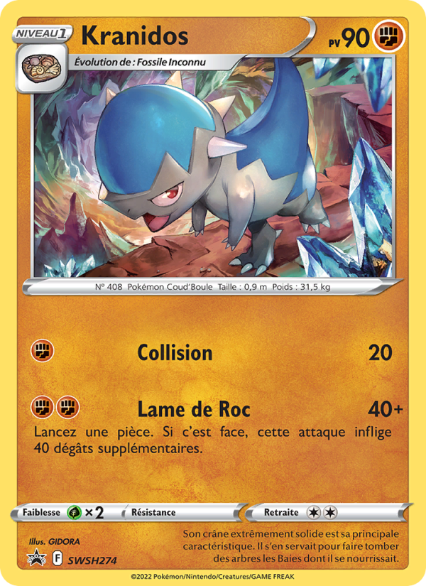 Kranidos SWSH274 — Promo SWSH (French Pokémon TCG card)