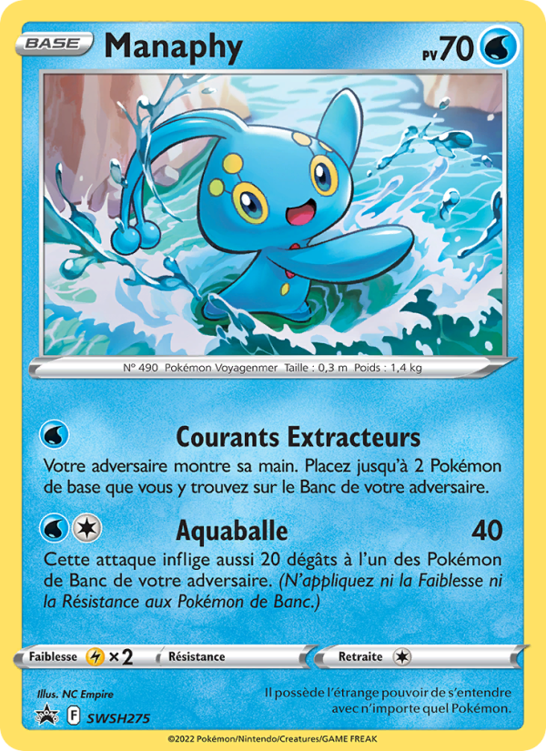 Manaphy SWSH275 — Promo SWSH (French Pokémon TCG card)