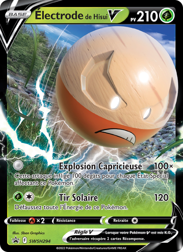 Électrode de Hisui V SWSH294 — Promo SWSH (French Pokémon TCG card)