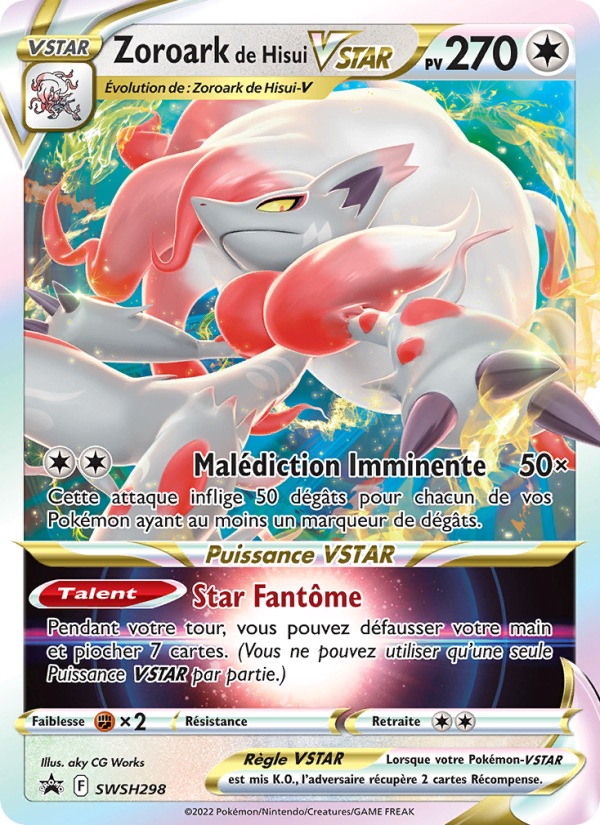 Zoroark de Hisui VSTAR SWSH298 — Promo SWSH (French Pokémon TCG card)