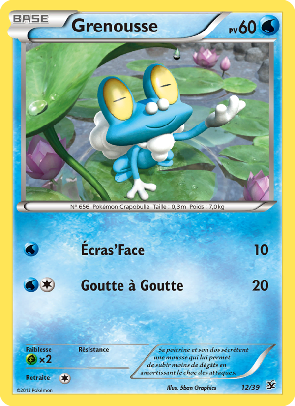 Grenousse 12 — Bienvenue à Kalos (French Pokémon TCG card)