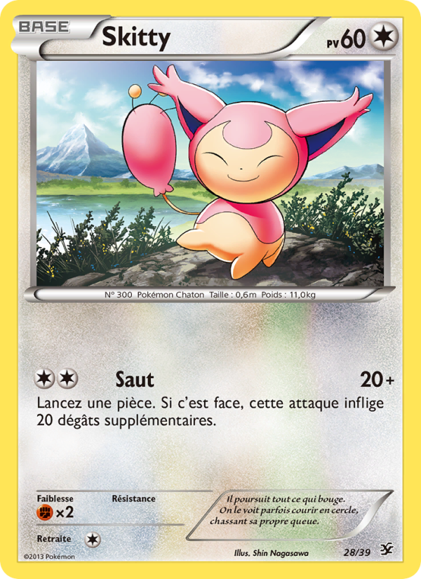 Skitty 28 — Bienvenue à Kalos (French Pokémon TCG card)