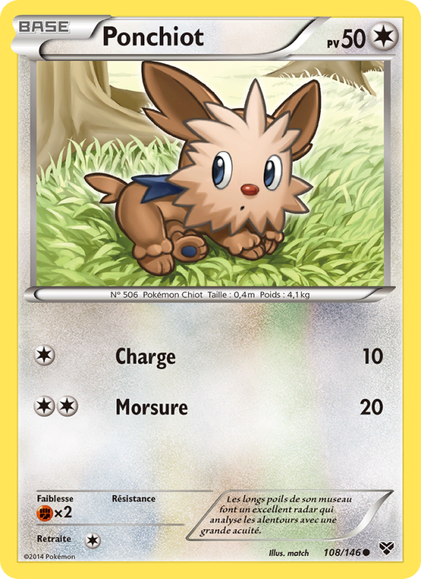 Ponchiot 108 — XY (French Pokémon TCG card)