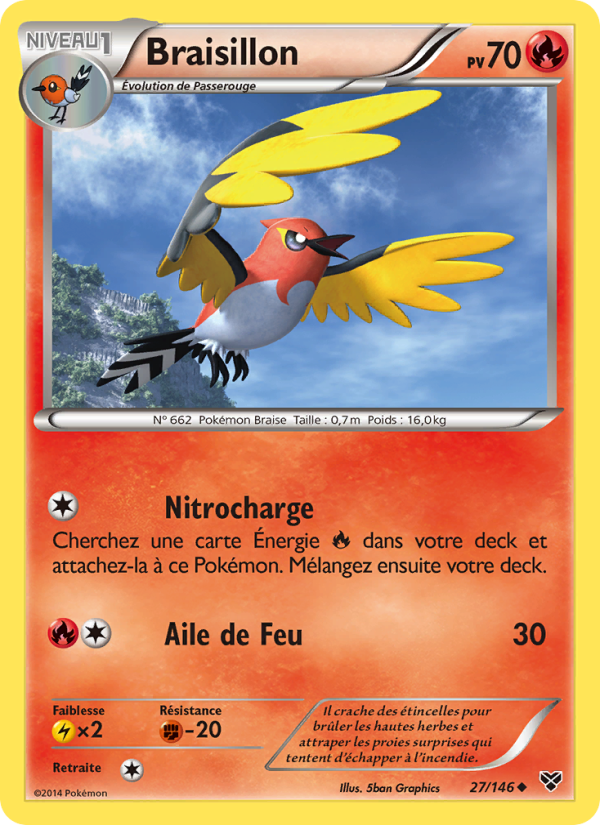 Braisillon 27 — XY (French Pokémon TCG card)