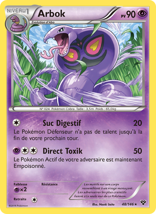 Arbok 48 — XY (French Pokémon TCG card)