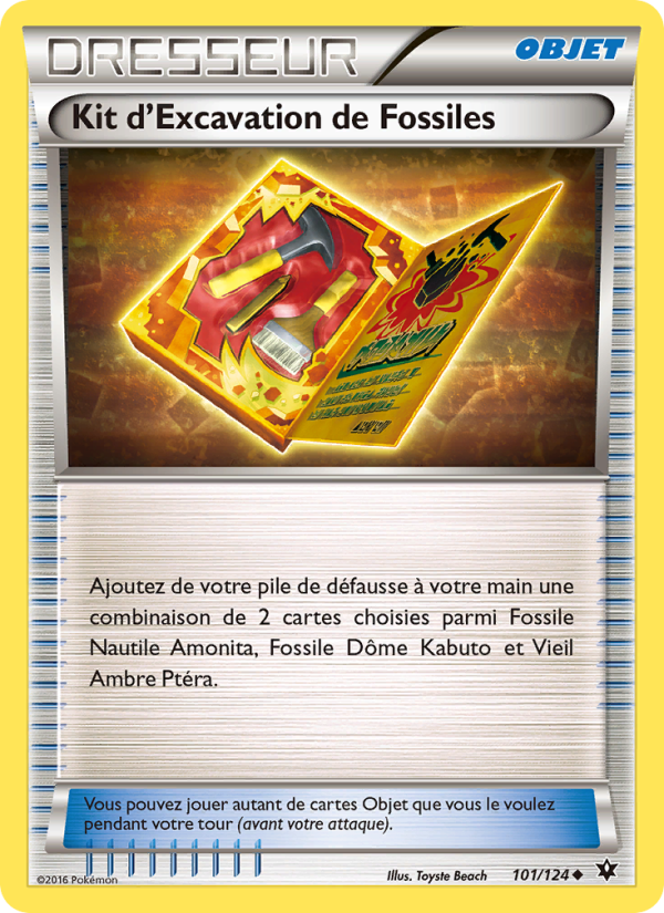 Kit d'Excavation de Fossiles 101 — Impact des Destins (French Pokémon TCG card)