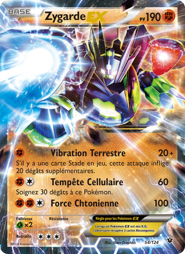 Zygarde EX 54 — Impact des Destins (French Pokémon TCG card)
