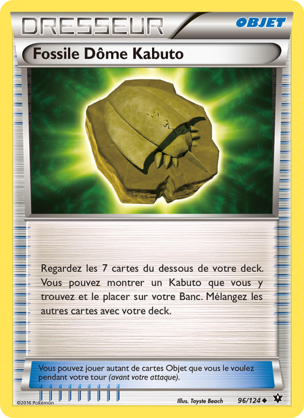 Fossile Dôme Kabuto 96 — Impact des Destins (French Pokémon TCG card)