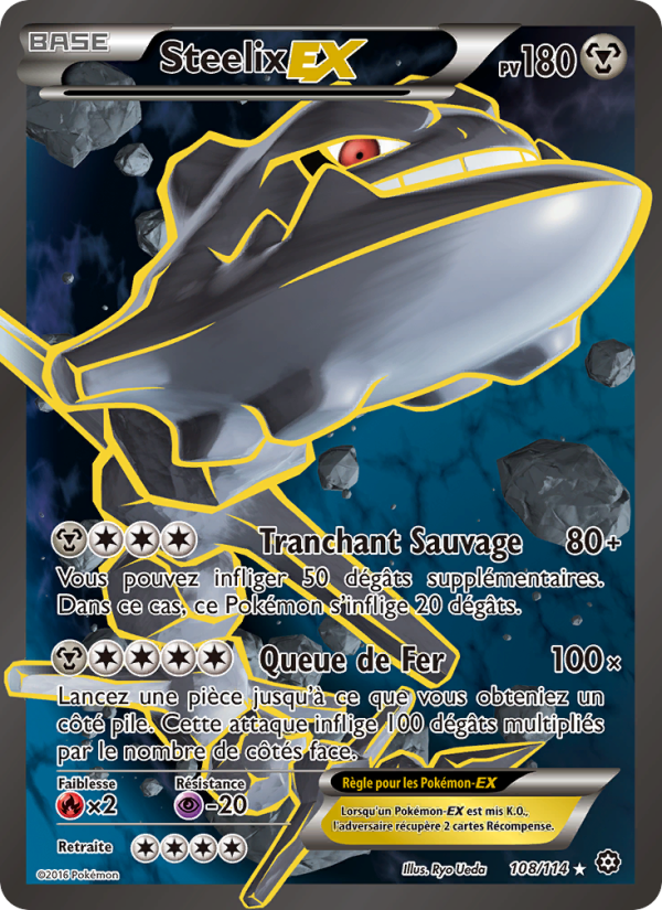 Steelix EX 108 — Offensive Vapeur (French Pokémon TCG card)