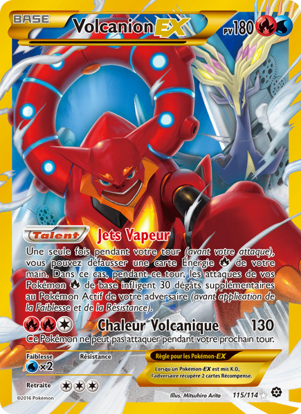 Volcanion EX 115 — Offensive Vapeur (French Pokémon TCG card)