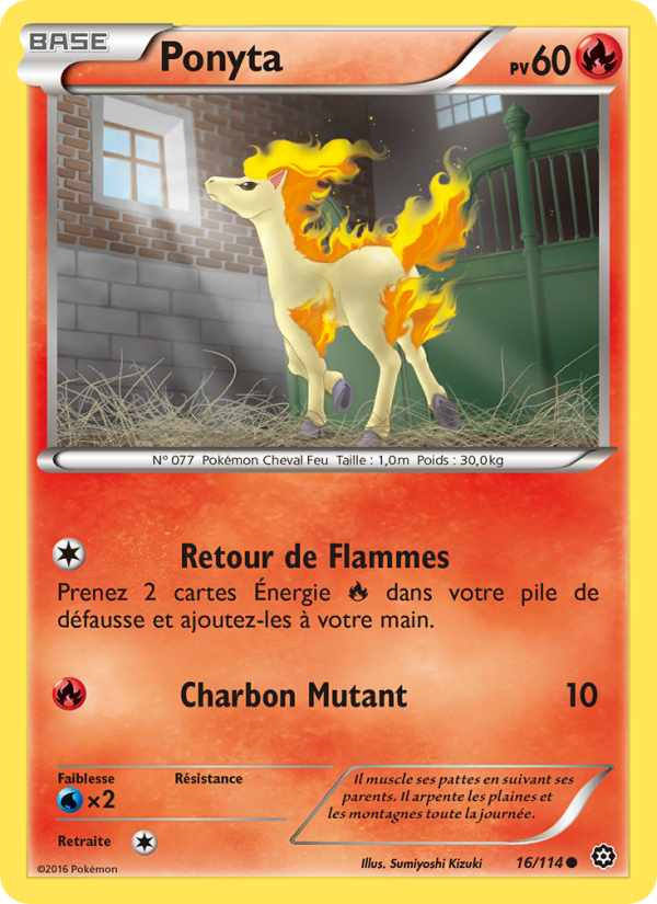 Ponyta 16 — Offensive Vapeur (French Pokémon TCG card)
