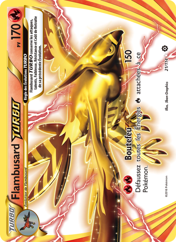 Flambusard TURBO 21 — Offensive Vapeur (French Pokémon TCG card)
