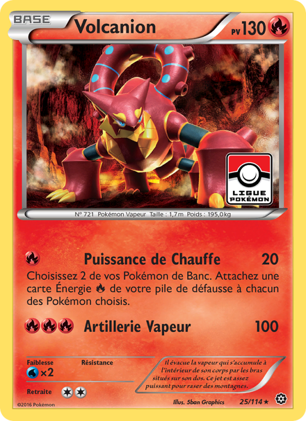 Volcanion 25 — Offensive Vapeur (French Pokémon TCG card)