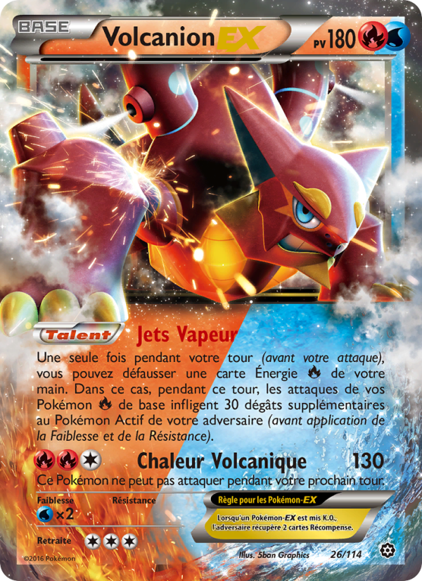 Volcanion EX 26 — Offensive Vapeur (French Pokémon TCG card)