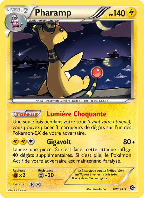 Pharamp 40 — Offensive Vapeur (French Pokémon TCG card)