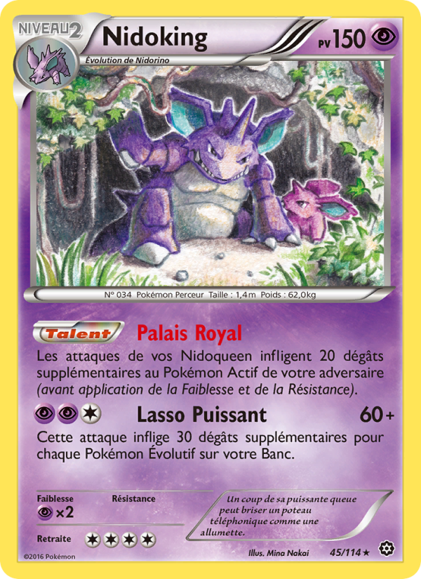 Nidoking 45 — Offensive Vapeur (French Pokémon TCG card)