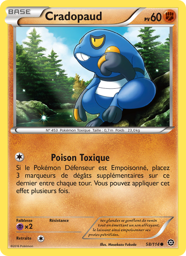 Cradopaud 58 — Offensive Vapeur (French Pokémon TCG card)