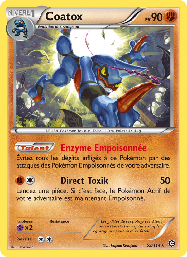 Coatox 59 — Offensive Vapeur (French Pokémon TCG card)