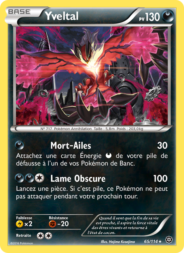 Yveltal 65 — Offensive Vapeur (French Pokémon TCG card)