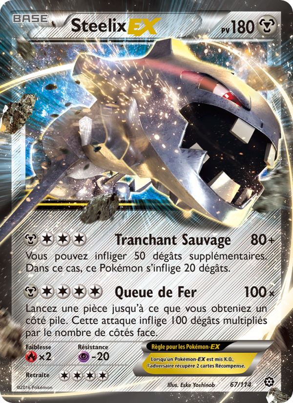 Steelix EX 67 — Offensive Vapeur (French Pokémon TCG card)