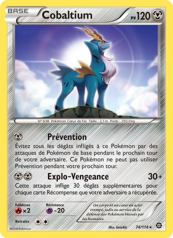Cobaltium 74 — Offensive Vapeur (French Pokémon TCG card)