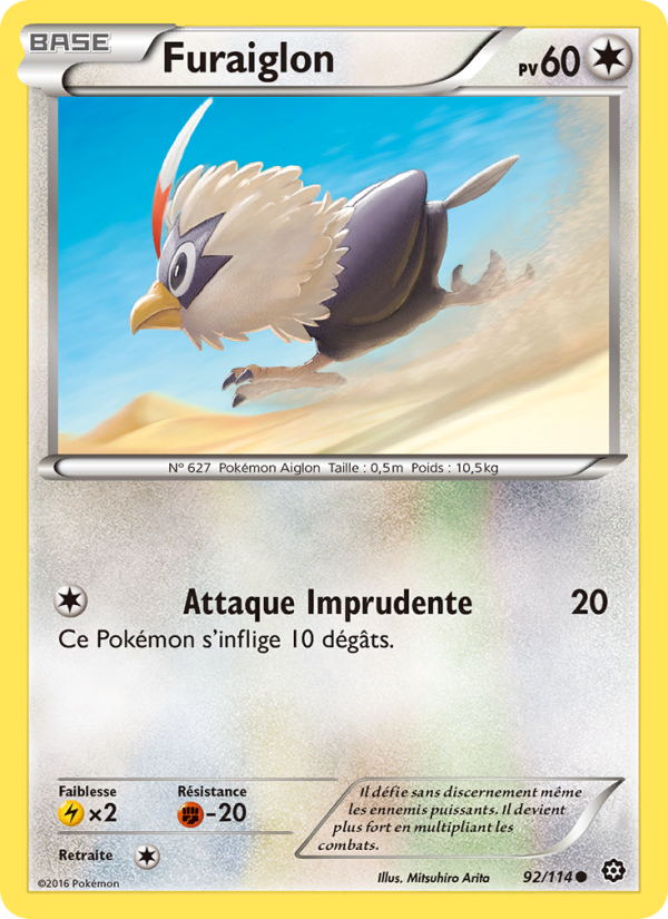 Furaiglon 92 — Offensive Vapeur (French Pokémon TCG card)
