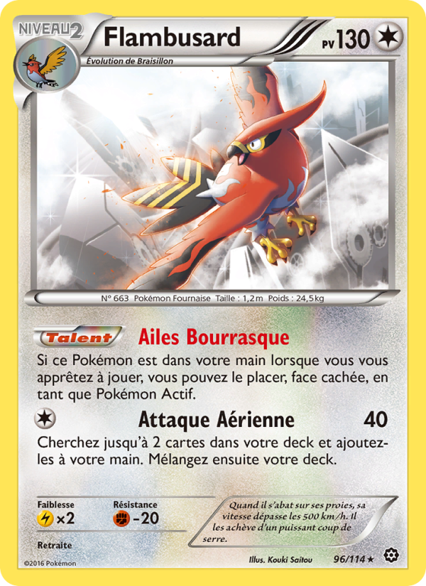 Flambusard 96 — Offensive Vapeur (French Pokémon TCG card)