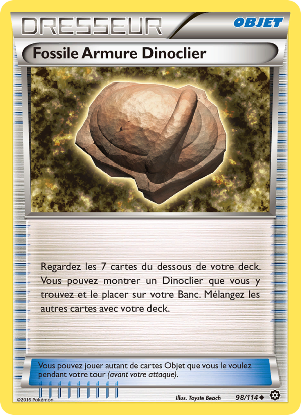 Fossile Armure Dinoclier 98 — Offensive Vapeur (French Pokémon TCG card)