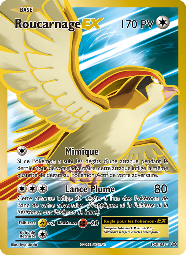 Roucarnage EX 104 — Évolutions (French Pokémon TCG card)