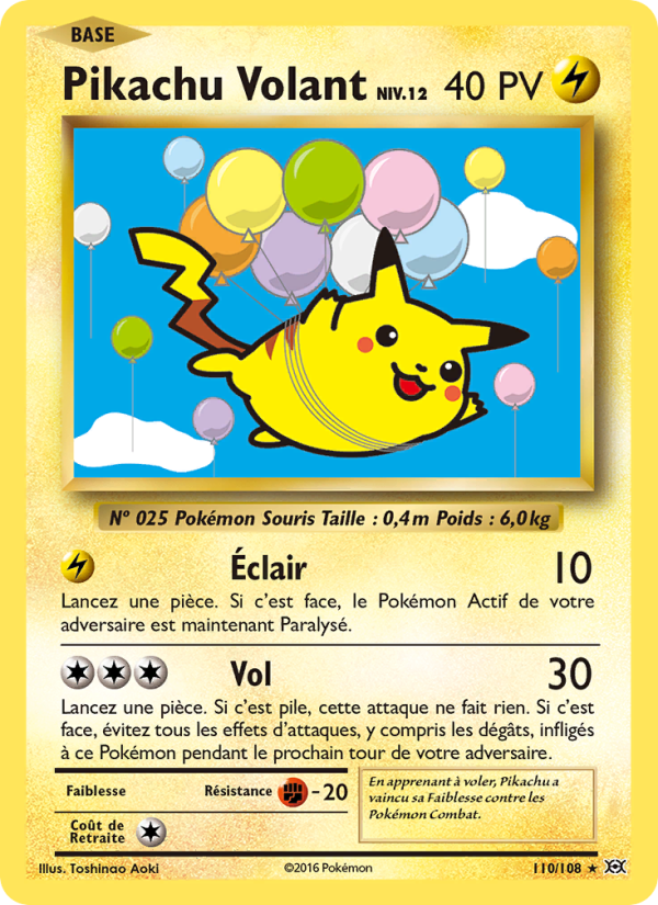 Pikachu Volant 110 — Évolutions (French Pokémon TCG card)