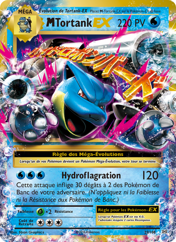 M-Tortank EX 22 — Évolutions (French Pokémon TCG card)