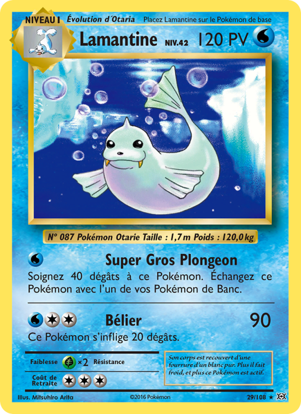 Lamantine 29 — Évolutions (French Pokémon TCG card)