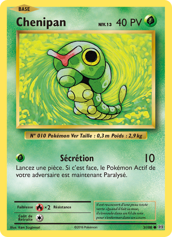 Chenipan 3 — Évolutions (French Pokémon TCG card)