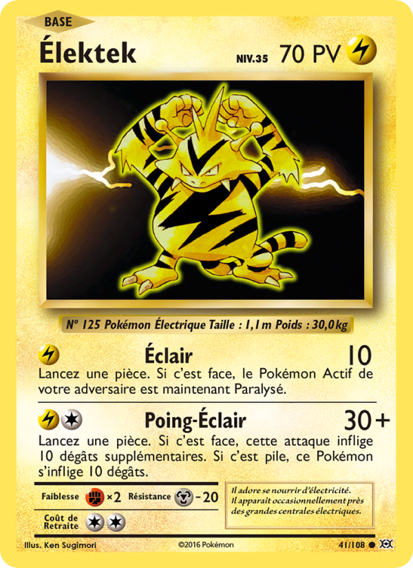 Élektek 41 — Évolutions (French Pokémon TCG card)