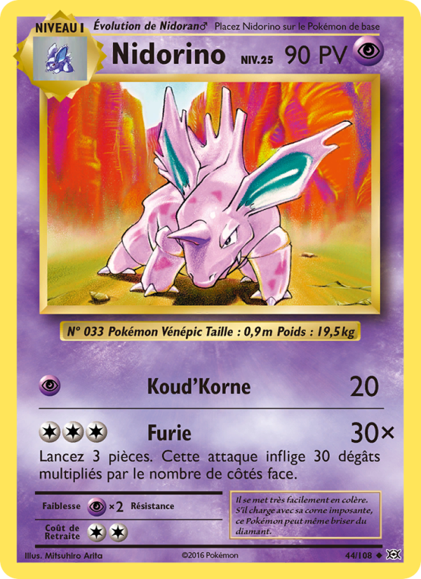 Nidorino 44 — Évolutions (French Pokémon TCG card)