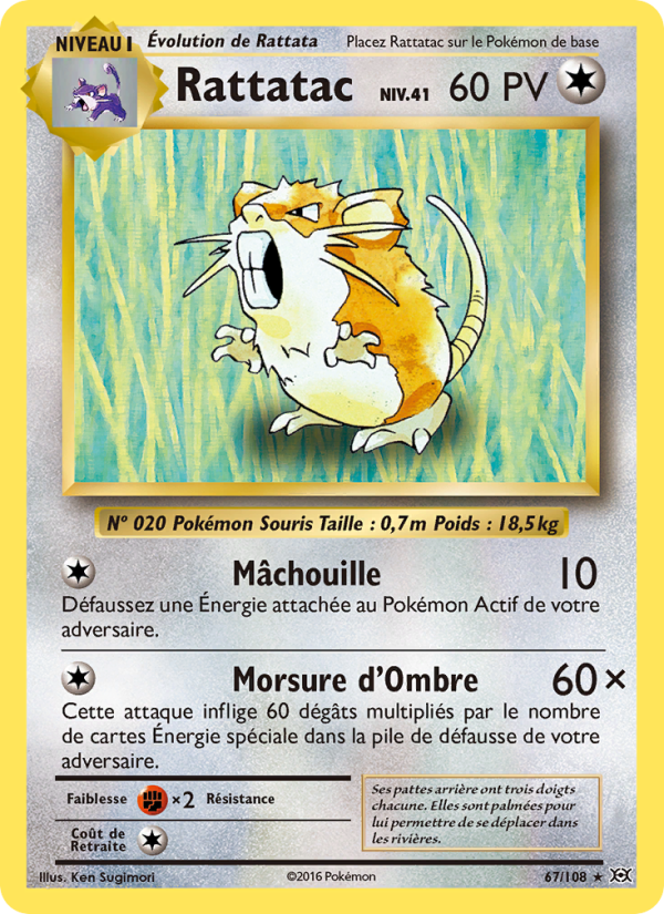 Rattatac 67 — Évolutions (French Pokémon TCG card)