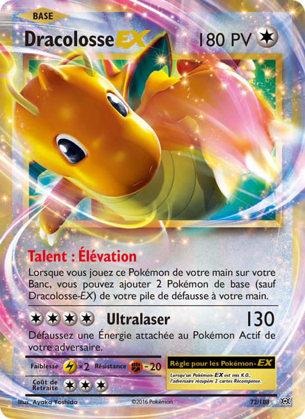 Dracolosse EX 72 — Évolutions (French Pokémon TCG card)