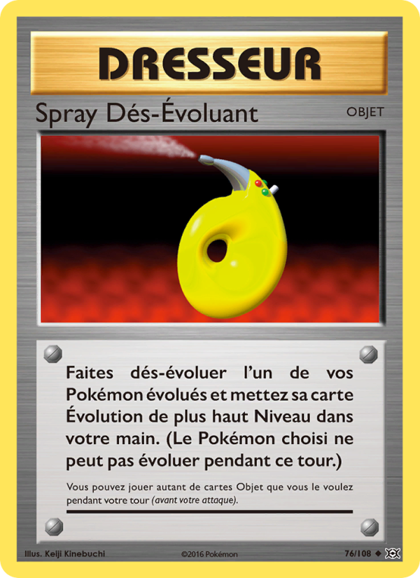 Spray Dés-Évoluant 76 — Évolutions (French Pokémon TCG card)